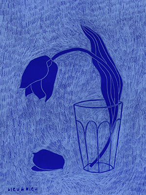 Tulipe bleue by Bleu et bleu