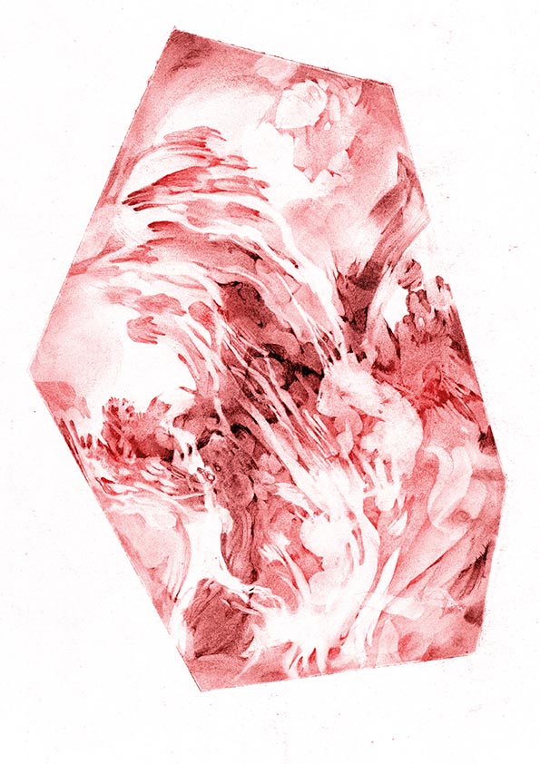 Geometrique rouge by Marie Decavel