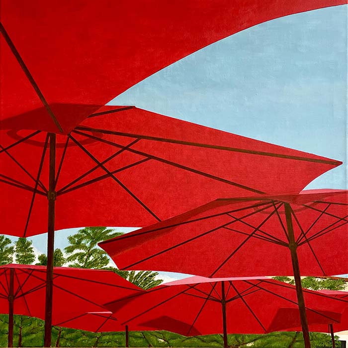 Les Parasols Rouge by Le Kermoko