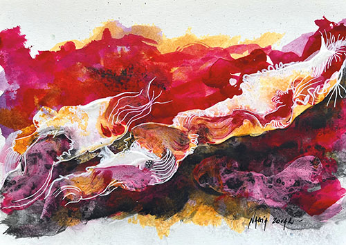 Vagues rouges by Nadia Zouari