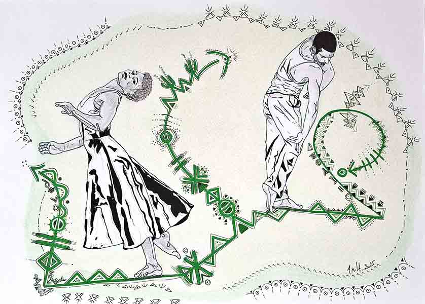 Aux détours de tes vertes trajectoires by Akila