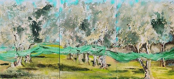 Triptyque Courant d'Arbres by Muriel VIGOSE