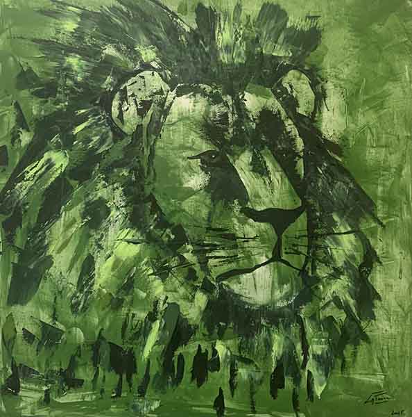 Lion vert by Atelier Lutum