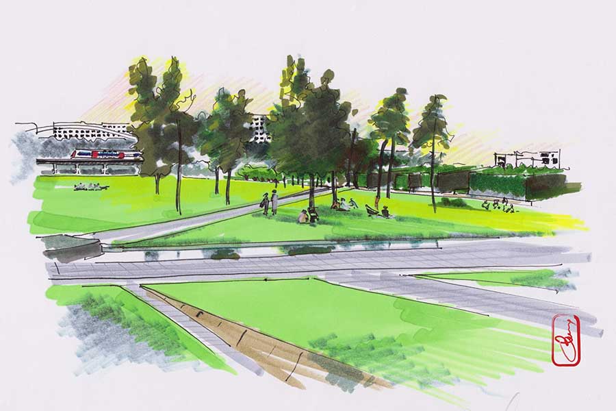 Parc André Citroen by Odile Lecoq