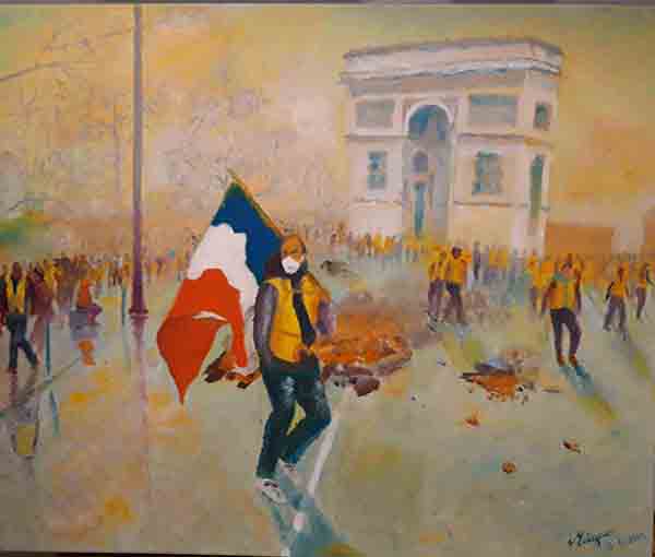 Les gilets jaunes à Paris by Christophe Maignien