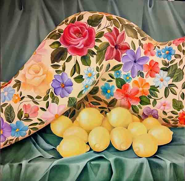 Nature morte aux citrons by Brigitte Cailleau